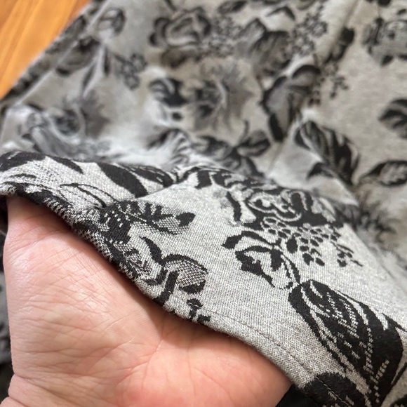 Grey Floral A-Line Skirt - Picture 4 of 5